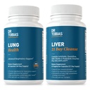 Dr. Tobias Lung Health " Liver 21 Day Cleanse for Lung and Liver Cleanse " Detox with Vitamin C, Butterbur, Quercetin, Solarplast, Artichoke, Milk Thistle