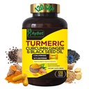 Primer Mundo. Ginger de Curcumina Turmeric y Aceite de Semilla Negra, 120 Caps, 2250mg, 95% Curcuminoides, BioPerin Añadido, Extra Strength,Organic,Halal,Vegan,Support Immune System,Joint Support (120)