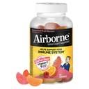 Vitamina C 750mg (por servicio) - Airborne Assorted Fruit Flavored Gummies (63 Cuenta en botella), Gluten-Free Immune Support Suplemento con Vitaminas A C E, Selenium, Echinacea &amp; Ginger