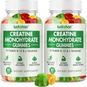 Creatine Monohydrate Gummies 5g - Creatine for Women &amp; Men - Pre Workout Supplement for Muscle Strength, Muscle Builder, Energy Boost Low Sugar Chewable Creatine Gummies 160 Cuenta