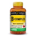 MASON NATURAL Vitamina B,Complex, 300,Day Supply, para el soporte normal nervioso y el metabolismo energético, 100 Softgels (Pack of 3)