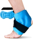 Agarre de hielo de tobillo para inflamación, paquete de hielo de gel reutilizable para lesiones de tobillo, terapia de compresión fría para el alivio del dolor de pie, aquiles Tendonitis, Fasciitis de plantar, Sprains