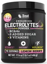 Zeal Electrolyte Powder - 90 Servings ← Keto Electrolytes Powder ¦ Zero Sugar, BCAAs, B-Vitamins ANTE Potassium, Zinc, Magnesium ← Hydration Powder Recovery Drink ← Lemon Berry