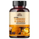 Ginger tormérico con pimienta negra > jengibre 1000 mg 120 cápsulas  sometida Turmeric y suplemento de jengibre con 95% de Curcuminoides ← suplemento de fuerza adicional permanente Apoyo conjunto Suplemento No.