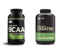 Optimum Nutrition Instantized BCAA Capsules, Keto Friendly Branched Chain Essential Amino Acids (400 Count) con Micronized Creatine Monohydrate Powder, Unflavored (120 Servings) - Bundle Pack
