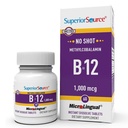 Fuente superior No Shot Methylcobalamin B-12 1000 mcg - Vitamina B-12 para apoyar la producción de energía, la salud cerebral " Wellness general - Tablas sublinguales para la absorción rápida - 60 Tablas de dissolver