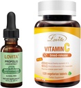 Lovita Bee Propolis Liquid Extract &amp; Vitamina C Nutrient Suplementos Bundle
