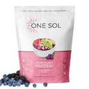 One Sol Lean Plant-Based Protein Powder, Pea & Brown Rice Protein, Low Carb, Vegan Friendly - Gluten, Lactose, & Soy Gratis - No Añadido Sugar, Non-GMO, Clean Nutrition, No Bloating (Acai Berry Blast)
