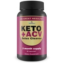 3X Great Results - Keto + ACV Detox Cleanse - 3 Month Supply - Body Cleanse Detox - Colon Cleanse - Advanced Ketox Detox Cleanse Formula with Fiber - Support Digestion &amp; Immune Health