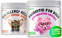 LEGITPET Alivio de la alergia Mandíbula para perros &amp; Immune Soporte con Kelp, Colostrum &amp; Bee Pollen 120 Mandíbulas suaves y probióticos para perros con enzimas digestivas naturales 120 Soft Chews Bundle - Made in USA