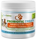 Probióticos Mandíbulas para Perros, Enzimas Digestivos + Prebióticos Mejora la Digestión, Diarrea, Estreñimiento, Gas, Respiración Mal, Gut Líquido, Inmunidad Alérgica Suplemento diario 120 Condes