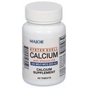 Calcio de ostra mayor con vitamina D3 500 mg / 5 mcg (200 UI) - Suplemento de calcio - 60 tabletas
