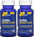 GABA Brain Food - Suplemento GABA con L-Citrulline " Grape Seed Extract - Apoyo a la calma " Relajación - Ayuda al sueño nocturna - Apoya la producción de ácido aminobutírico Gamma - 120 L-Citrulline Capsules