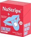 NuStrips™ Fast-Dissolving Energy Strips with 50mg Caffeine, L-Theanine & Vitamin B12 – Instant Energy & Focus Without Jitters or Crash – Works Faster Than Coffee – Refreshing Lemon – 30 Strips