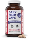Yerba Prima Daily Fiber Caps Fórmula, 400 cápsulas - Soluble e Insoluble - con Psyllium Seed Husks, Acacia Gum, Apple Fiber y Más - Suplemento dietético