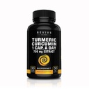 Curcumina pura Turmérica con Bioperina. Super Fuerza. One Capsule A Day. Veggie Turmeric Capsules con Pepper Negro. Soporte Conjunto Premium con Curcuminoides Estandarizados 95%.