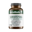 NutraMedix Serrapeptase Supplement with Proteolytic Digestive Enzymes for Women &amp; Men - Inulin Prebiotic Fiber for Gut Health & Joint Support - Dairy, Soy & Gluten-Free (120 Capsules)