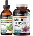 BIO KRAUTER Ashwagandha Tincture 4 Fl. Oz. " Milk Thistle 250 Capsules