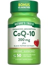 La verdad de la naturaleza CoQ10 200mg Softgels Silencio 50 Conde Silencio Enhanced Absorption Suplemento  Plus Black Pepper Extract ← Non-GMO, Gluten Free