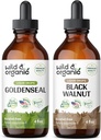 Wild &amp; Organic Goldenseal Tintura 4 fl oz &amp; Black Walnut Tincture 4 fl oz