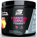 Aminoácidos esenciales de granito Polvo para la recuperación muscular y el crecimiento con 10g EAAs y 7g BCAAs - libre de soja, libre de gluten, 448g (30 servidos), limonada de fresa