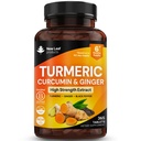 Tablas Turméricas - Extracto de alta resistencia con Pepper Negro y jengibre (365 Tabletas) Active 95% Suplementos de Curcumina Turmérica, Vegan, GMP, GMO Gratis Gluten, Reino Unido Hecho por Nueva Hoja