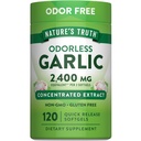La verdad de la naturaleza Ajo sin olor 2400 mg TEN 120 Softgels ANTERIOR Píldoras prolongadas Silenciosa No GMO, Suplemento libre de gluten