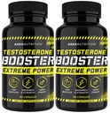Booster de testosterona para hombres - Male Enhancing Supplement with Horny Goat Weed & Tongkat Ali - Muscle Builder Ampliación píldoras - Natural Test Booster Aumento del deseo, energía, resistencia, Libido (2 PACK)