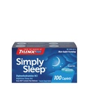 Tylenol Simple Sleep Nighttime Sleep Aid Caplets, 25 mg Diphenhydramine HCl, Non-Habit Forming Sleep Aid for Adults, 100 Cuentas