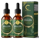 (2 Pack) Mullein Drops for Lungs - High Potency Mullein Leaf Extract for Lung Detox &amp; Cleanse, Support for Respiratory, Immune, Digestive System, Natural Mullein Liquid Tincture, Non-GMO, 4 FL OZ