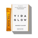 Vida Glow Marine Collagen Powder - Anti Aging Suplemento con Peptides Collagen, promueve la piel de alambramiento, uñas fuertes, cabello saludable latitud 30 Servimientos, Mango Flavor