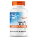 Médicos Mejor Vegan D3 2500 UI (Vitashine), Vitamina de origen vegetal D3, No GMO, Gluten Gratis, Soy Gratis, Vegan 60 Veggie Caps
