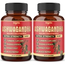 2 Packs - 60 Capsules Ashwagandha Capsules - Alta Concentrada - 5in1 Fórmula Ashwagandha, Turmeric, Rhodiola Rosea, Ginger, Black Pepper - 4 Month Supply