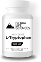 1500mg High Dose L-Tryptophan Max in Easy-to-Swallow Capsules TEN Gluten-Free, Non-GMO TEN 40 Servings (Single)