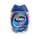TUMS Chewy Bites Tablas de ácido para el alivio de la acidez picante y el alivio de la indigestión ácida, bayas surtidas - 60 cuenta