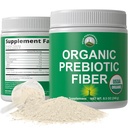 Fibra Prebiótica Orgánica 3 en-1 Polvo Vegano para Gut Health. USDA Organic Raw Whole Food Plant Based Prebiotics Digestive Supplement with Organic Inulin (Jerusalem Artichoke), Acacia Fibers, SunFiber