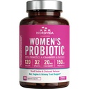 Probiótico femenino, 120 millones &amp; 32 Strains con Arándano, Prebióticos & Enzymes Digestivos, Gut, Vaginal & Urinary Tract Support, 30 cápsulas de liberación retrasada