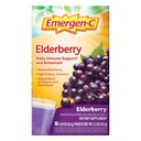 Emergen-C Elderberry Fizzy Drink Mix, Elderberry Immune Support, Natural Flavors, Con alta potencia Vitamina C, 18 Cuenta