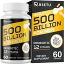 Probióticos para Hombres, 500 millones de UC &amp; 12 Strains Mens Probiótico con Turmérico Cranberry, Goji, Gut Health for Mens, para Salud Digestiva, Gut, Bloating & Gas, Immune, Energy Support, 30-Day Supply