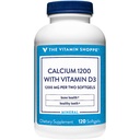 Calcio (Carbonate) 1200 mg – Esencial mineral para los huesos saludables " dientes, 100% valor diario – Añadido 400IU Vitamina D para ayudar en la absorción (120 Softgels) por The Vitamin Shoppe
