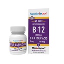 Fuente Superior No Shot Vitamin B-12 Methylcobalamin 1000 mcg, B-6 &amp; Folic Acid 400 mcg - Apoyo Cerebro & Corazón Salud - Ayudas Niveles de Energía Natural - 60 Tablas de Dissolación Sublingual