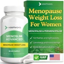 Voom Vaya MenoSlim Advanced Menopause Weight Loss for Women - Menopause " Perimenopause Supplements for Women - Estrogen Supplement " Menopause Relief for Hot Flashes, Bloating, Energy - 60 Capsules