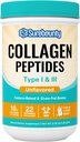 Colagen Peptides Powder, Tipo I ' III, Grass-Fed Bovine Source, Unflavored, Dissolves Fácilmente, Skin, Hair, Nail &amp; Muscle Care, Paleo & Keto Friendly, 8oz