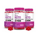 Laboratorios Justificados (3 Pack Bliss Keto ACV Gummies Extreme 2000MG Bliss Keto Gummies Apple Sider Vinegar Formulado con Pomegranate Beet Juice Powder B12 Vegan Non GMO 180 Gummys