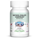 Maxi Health Methyl Folate Lozenges with B12 &amp; B6, Flavored Memory, Cardiovascular Health Hormone &amp; Immune Support Gluten Free, Kosher Berry, 90 Count
