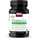 Factor de fuerza ProbioSlim Probiotics for Women and Men, Probiotics for Digestive Health to Reduce Bloating, Gas, " Occasional Diarrhea, with Prebiotics, LactoSpore, " Green Tea for Energy, 30 Capsules