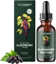 Betterbrand BetterLungs Elderberry Tincture Dietary Supplement - All Natural Sugar-Free Non-GMO Vegetarian for Winter Immune Support (30 Day)