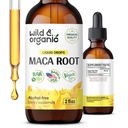 Wild &amp; Organic Maca Root Drops for Women &amp; Men - Mood, Focus, Active Lifestyle - Suplemento de Maca peruano - Vegan, Azúcar &amp; Alcohol-Free Tintura - 2 fl oz