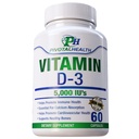 PIvotal Health Products: Vitamina D3 5.000 UI - 5.000 UI de vitamina D en forma de cápsula. Fácil de Tragar y Funciona rápido