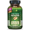 Irwin Naturals Más largo, más fuerte cabello y uñas - 120 Liquid Softgels - promueve Vibrant Shine Texture & Strength - 60 Total Servings